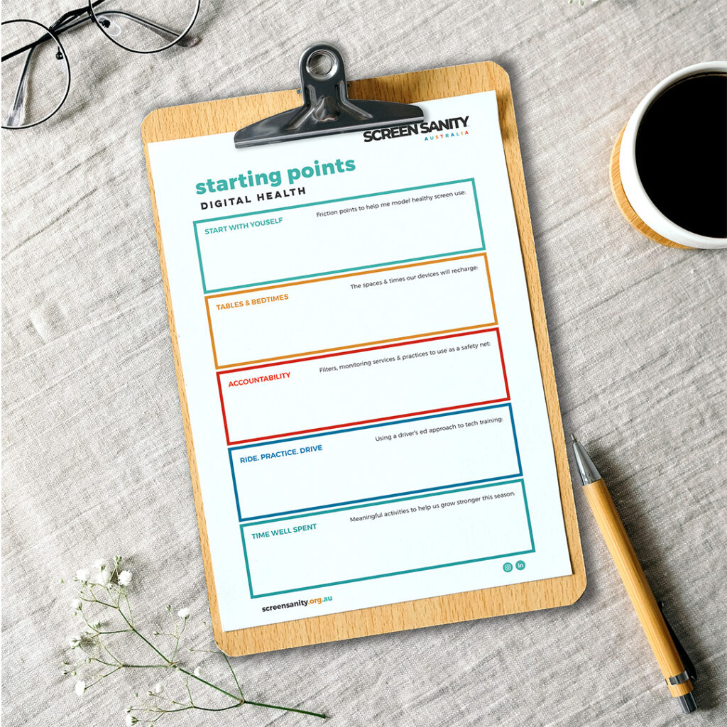 Screen Sanity Starting Points for Digital Health